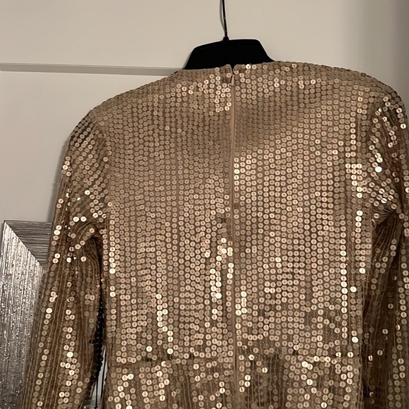 Mac Duggal Sequin Draped Wrap Minidress size 0 - Picture 7 of 8